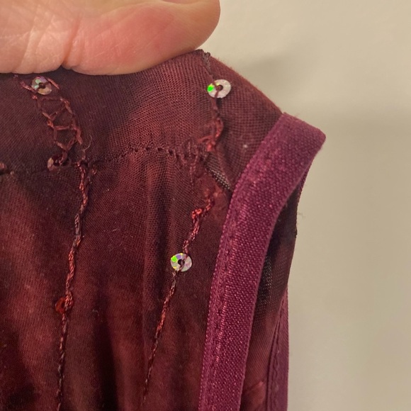 Sami & Jo Whimsigoth Purple Red Sparkly Dress Small Fairy Burnout Y2K Grunge - Picture 8 of 10